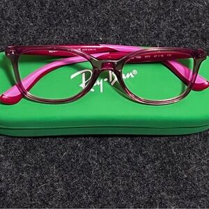 Ray-Ban Junior Frames Red/Pink RB 1586 3777 Made in Brazil with Case